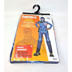 NEW Fortnite Party Trooper Child Youth Costume Size L 10-12 Cosplay Epic games